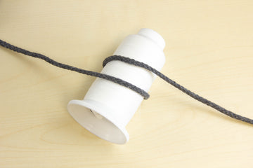 Baumwollkordel ∅ 4 mm, dunkelgrau, 0,5 Meter
